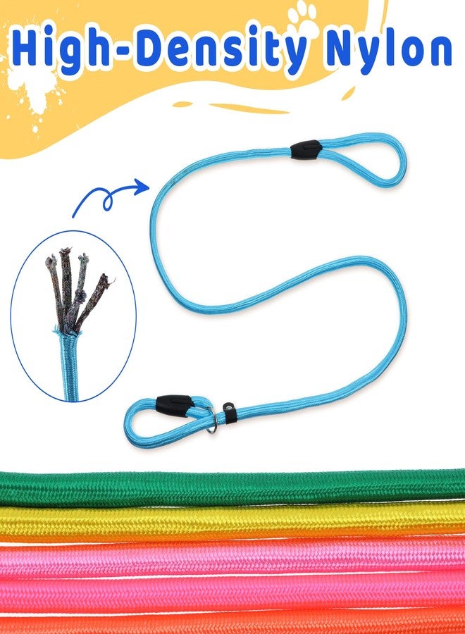 JOUTYFOR 12 Piece Adjustable Dog Slip Leads 6 Colors, 5 FT Heavy Duty Slip Adjustable - Easy On/Off, No Collar Needed, Standalone Use. Matches Outfits Themes Weather, High Value for Walking Training - Image 3
